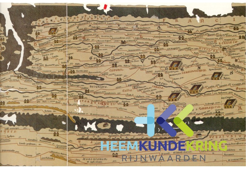 verd92 Peutingerkaart rode punt = Nijmegen F00006266